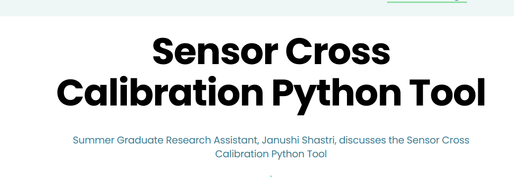 Sensor Cross Calibration Python Tool